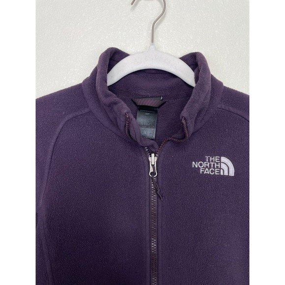 The North Face Small Khumbu Sweater Purple Fleece Zip Up Mock Neck Long Sleeve - Picture 3 of 13